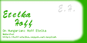 etelka hoff business card
